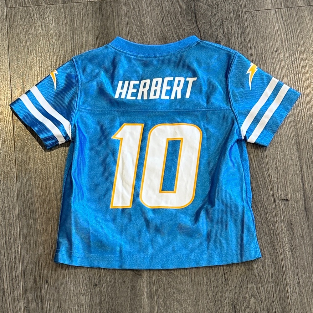 Los Angeles Chargers NFL Kids Blue Sports Justin Herbert Jersey Football